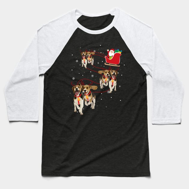 Beagle Christmas Funny Christmas Gift Baseball T-Shirt by CatRobot